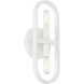 Carousel 2 Light 5 inch Matte White Wall Sconce Wall Light